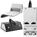 Sunglasses Travel Case,Foldable Eyeglasses Case, Portable Multiple Glasses Case for Women Men Girls