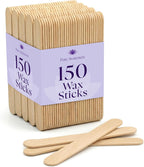 150 Wooden Wax Stick – Applicator Sticks for Hair Removal – Disposable Popsicle & Craft Sticks – Professional Salon & Home Supplies – For Hot Wax, Hard Wax, Stripless & Brazilian Treatments