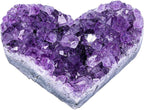 CrystalTears Amethyst Healing Crystal Geode Cluster Heart Amethyst Rock Quartz Crystals Mineral Stones Natural Raw Gemstone Specimen for Reiki Meditation Home Decor Crystal Gifts 1.97”-2.36“