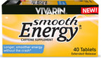 Vivarin Smooth Energy Extended Release Caffeine Tablets, 200mg, Focus, Alertness & Mental Clarity, Non-Habit Forming Energy Supplement, Sugar & Calorie Free, 40 Count