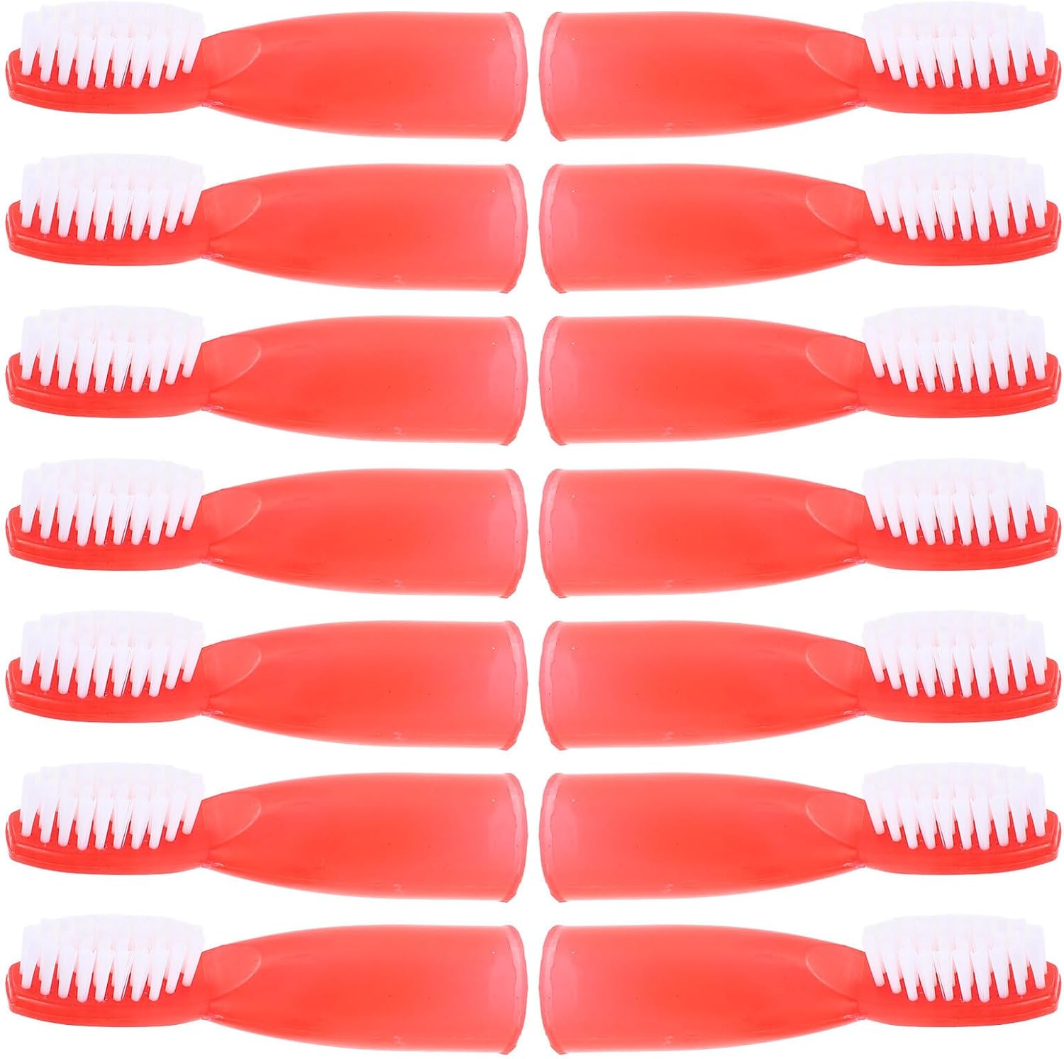 Unomor 20pcs Portable Prison Toothbrush Finger Sleeve Oral Cleaning Brush Soft Mini Tooth Brushes for Inmates Detention Centers High Security Safe Design