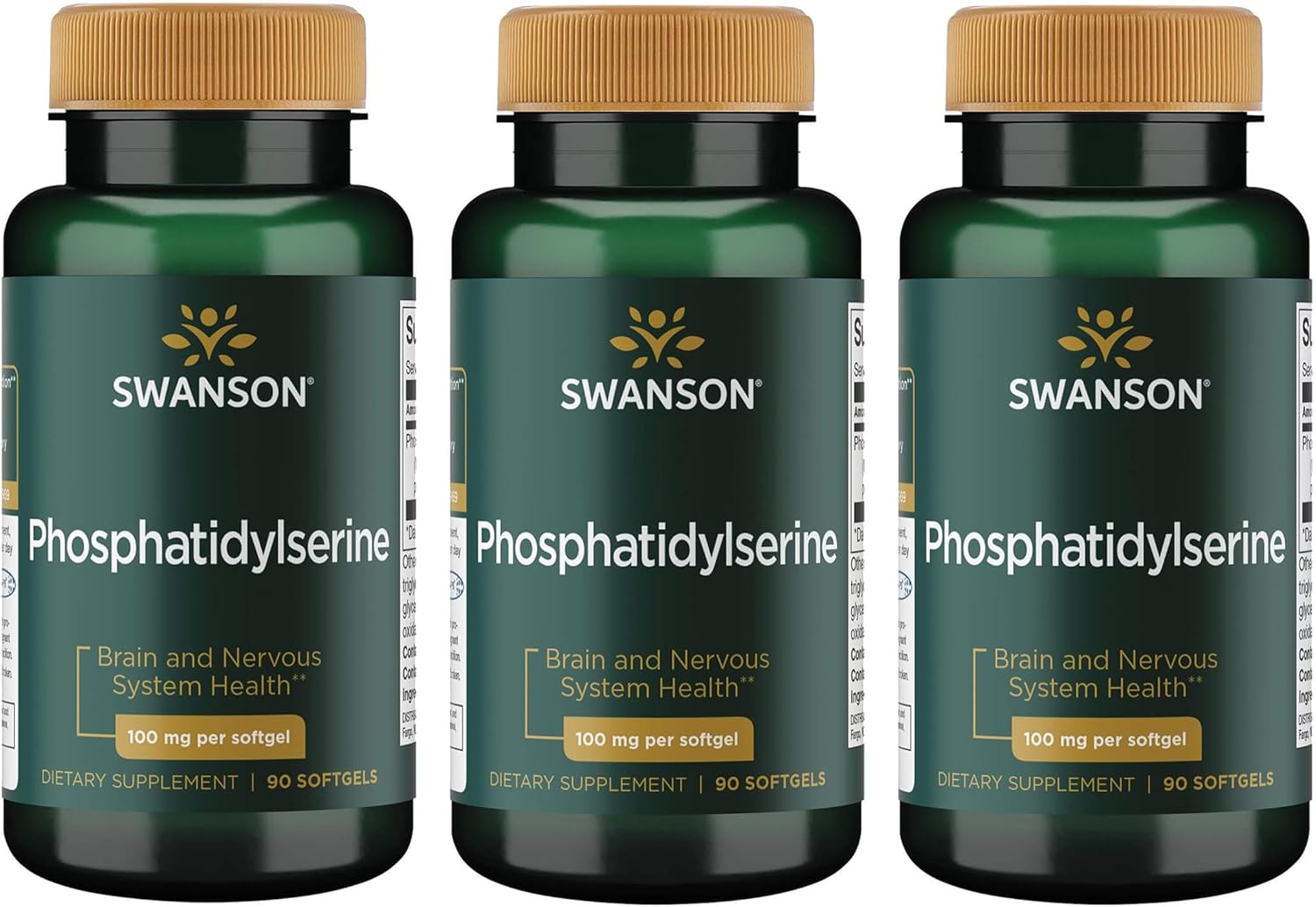 Swanson Phosphatidylserine 100 mg 90 Sgels (3 Pack)
