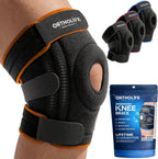 Knee Brace for Women and Men – Knee Compression Sleeve for Meniscus Tear, ACL, Arthritis Pain Relief, Patella Pad & Side Stabilizers – Please Check How To Size Video (Orange, X-Large)