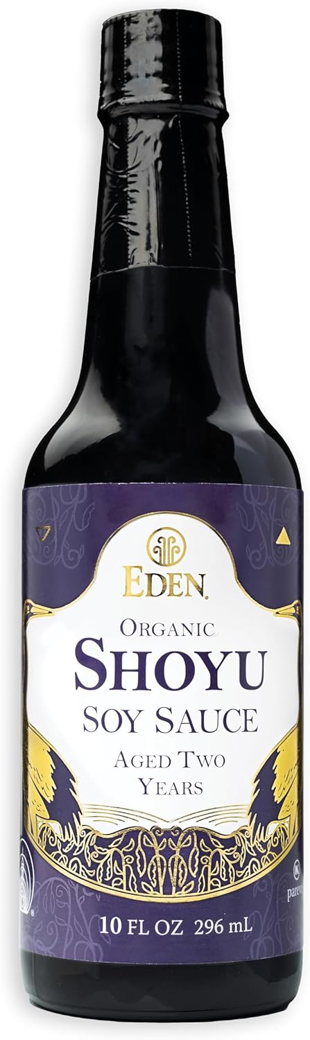 Eden Organic Shoyu Soy Sauce (*NEW*), Artisan Brewed in Japan, Aged 2 Years in Hundred-Year-Old Cypress Wood Barrels, 10 fl oz (296 ml)