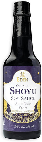 Eden Organic Shoyu Soy Sauce (*NEW*), Artisan Brewed in Japan, Aged 2 Years in Hundred-Year-Old Cypress Wood Barrels, 10 fl oz (296 ml)