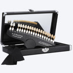Dental Shade Guide Professional 3D R-20 Tooth Whitening Shade Chart with 20 Colors Teeth Shade Guide with Mirror