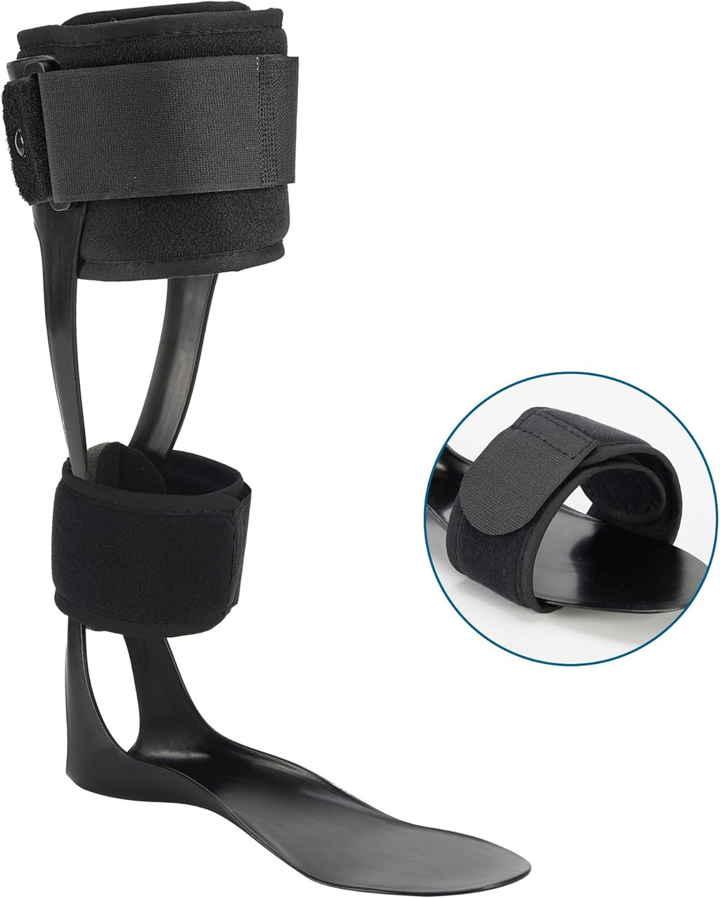 Jewlri AFO Drop Foot Brace, Drop Foot Stabilizer, AFO Support for Walking, Lightweight, Trimmable, Polyethylene, fits Most Shoes Easily (Right, Medium)