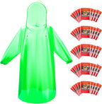 6 & 20 & 50 Pack Disposable Rain Ponchos for Adults/Youth, Waterproof PE Raincoats with Drawstring, Camping/Emergency