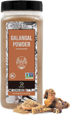 Soeos Galangal Powder 8 oz, Ground Galangal, Alpinia Galanga, Non-GMO, Kosher, Galangal Ginger Powder for Thai Soup, Tom Yum Soup, and Tea