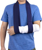 Arm Sling Adjustable Arm Support Strap Lightweight Comfortable Shoulder Immobilizer for Women and Men Right Left for Wrist Hand Elbow Injured 63 inch (Dark Blue)