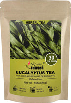 FullChea - Natural Eucalyptus Tea Bag 30 Teabags, 1.5g/bag - Premium Hojas de Eucalipto - Non-GMO - Caffeine-free - Boost Respiratory Health