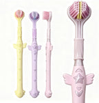 3-Sided Toothbrush Set, 7.4 Inch, 360 Degree Cleaning, 3 Pieces Manual Toothbrushes for Sensory and Autism Care, Complete Teeth and Gum Care