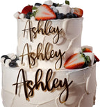 Custom Cake Name Sign | Acrylic Cake Name Plaque | Personalized Cake Name Plate Plaque | Cake Letters | Cake Decoration for Birthday BabyShower Wedding