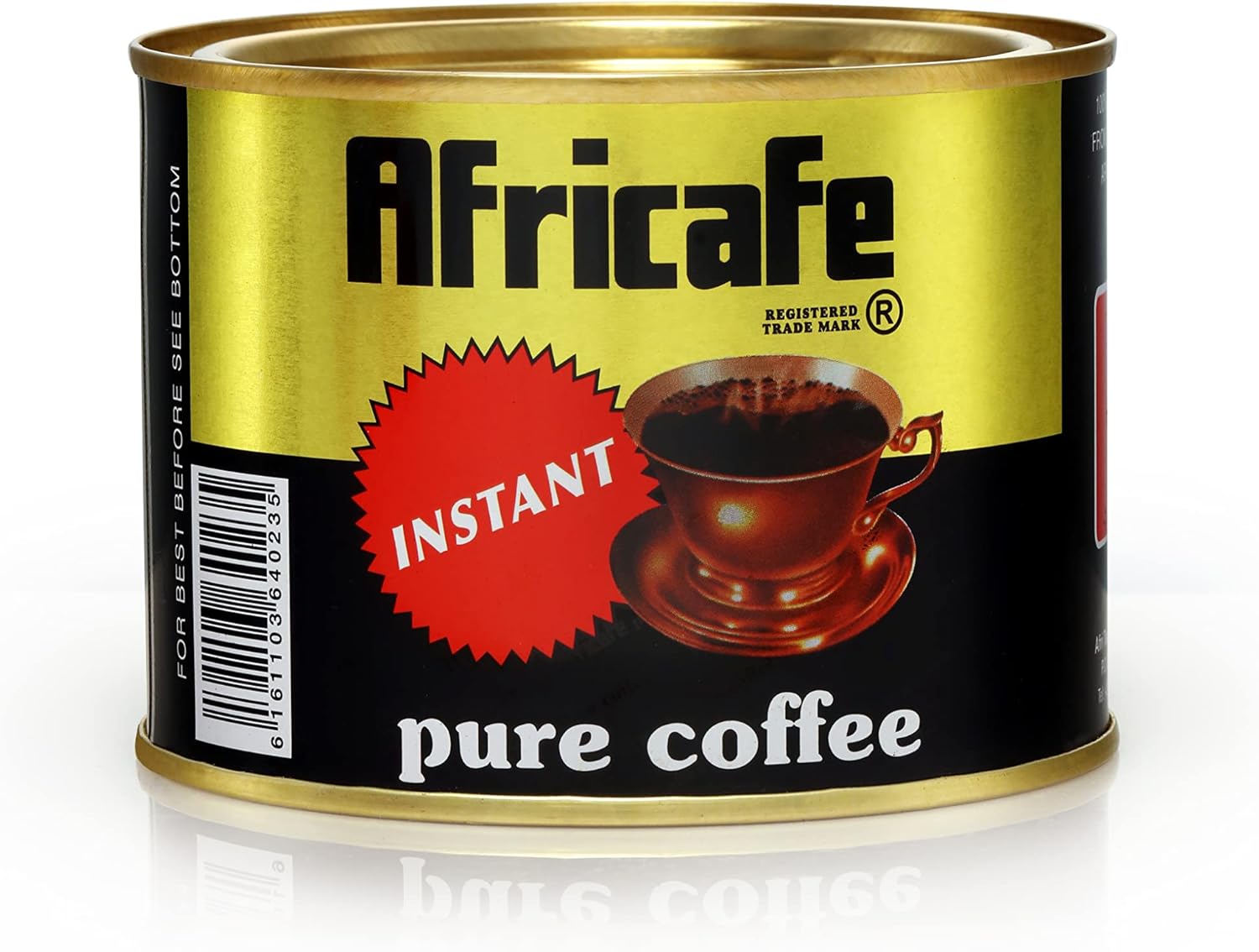 AFRICAFE - Organic Instant Coffee - Tanzania - 100% Arabica and Robusta - 100g Metal Tin