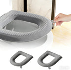 Waterproof Toilet Seat Cushion, 2026 New Toilet Seat Cover Pads - Soft Reusable EVA Cushion with Non-Slip Velcro. Universal, Washable & Portable for Home, Travel, Seniors Comfort. (Gray 2psc)