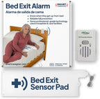 Smart Caregiver Bed Alarm for Elderly Adults – Fall Prevention System with 10"x30" Weight-Sensing Bed Pad – Automatically Alerts Caregiver When They Get Up