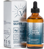 Colloidal Silver Liquid 10 PPM – Immune Support Supplement | Bio-Active Nano Silver, Amber Glass Dropper, Third-Party Lab Tested, Only 2 Ingredients, Made in USA, 8 fl oz