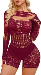 Woman Lingerie Bodysuit Fishnet Bodystocking Sexy Tights Bodycon Jumpsuit