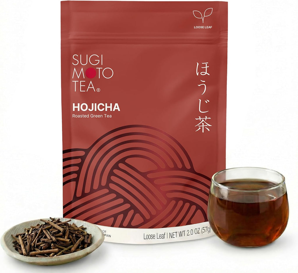 SUGIMOTO TEA Japanese Hojicha Roasted Green Tea Loose Leaf 2.0 oz (57 g)