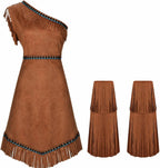 Shihanee 4 Pcs Women Costume Set Maiden Princess Costume Dress Outfit(XX-Large)