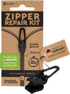 ZlideOn Zipper Pull Replacement - Black, Narrow (L) - Instant Zipper Replacement Slider