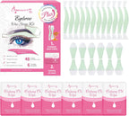 Beauty7 Fit Eyebrow Wax Strips Plus Volum, Pre-cut Facial Hair Removal, Lip Hair Removes, at Home Waxing 48 Strips, 6 Calming Oil Wipes, for All Skin Types Women