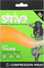 Strive Left Thumb Compression Wrap, Joint Pain Relief and Muscle Recovery for Sports and More, For Men or Women, Reusable, Made in the USA