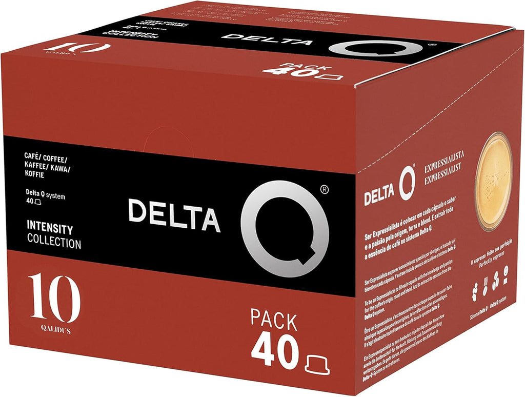 Delta Q Qalidus Espresso Capsules for Delta Q Machines, Intensity 10 Coffee Pods with Caramel Notes, XL Pack, 40 Pods