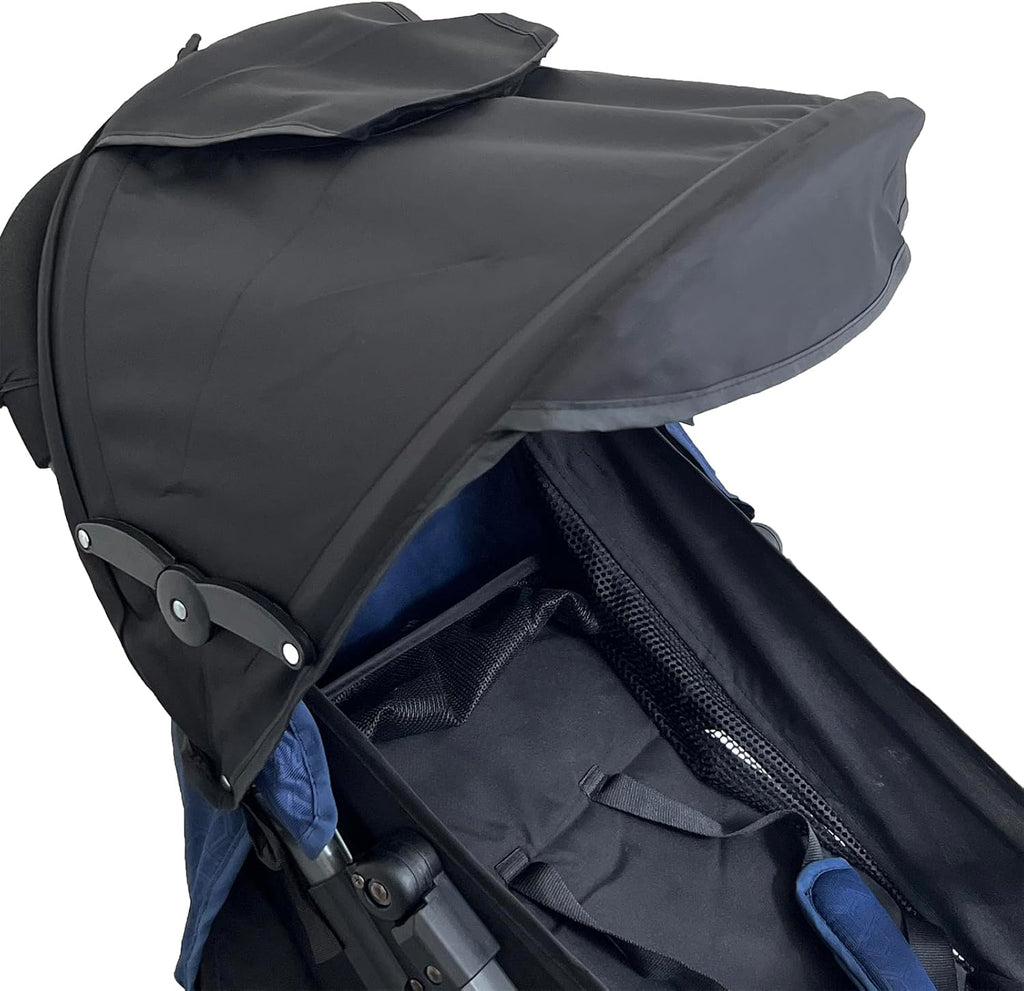 Universal Stroller Sun Shade Cover Stroller Canopy Awning for Pushchair Pram Baby Buggy Parasol Sun Umbrella with Pockets Mesh Window Adjustable Retractable