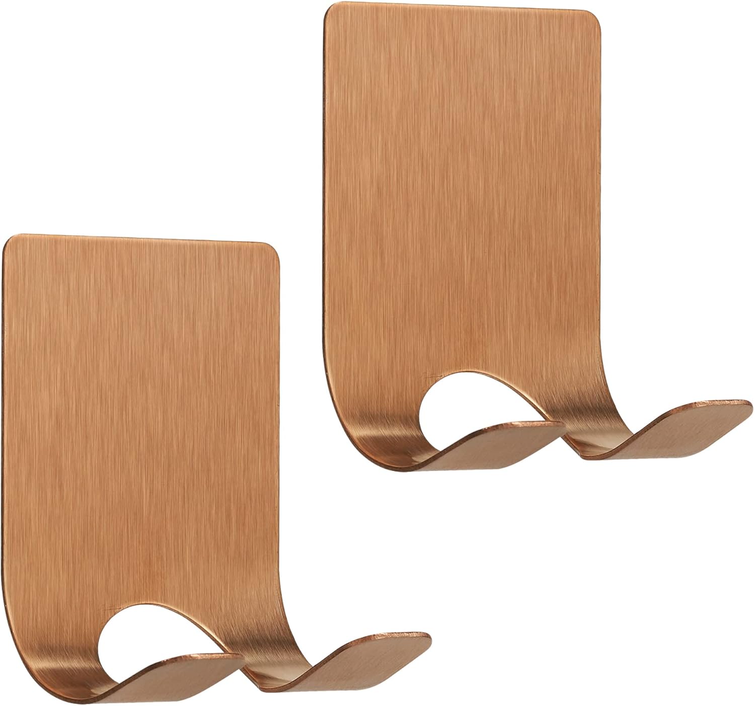 kwmobile 2x Razor Holder- Self-Adhesive Stainless Steel Shaver Wall Mount - Bathroom Organizer for Showers - Rose Gold