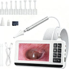Digital Otoscope with 4.5" HD Screen, Visual Ear Wax Removal Tool with 32GB Card, 3.9mm Ear Camera, 3-Level Adjustable Lights, Gyroscope Stabilization, No App or WiFi Needed