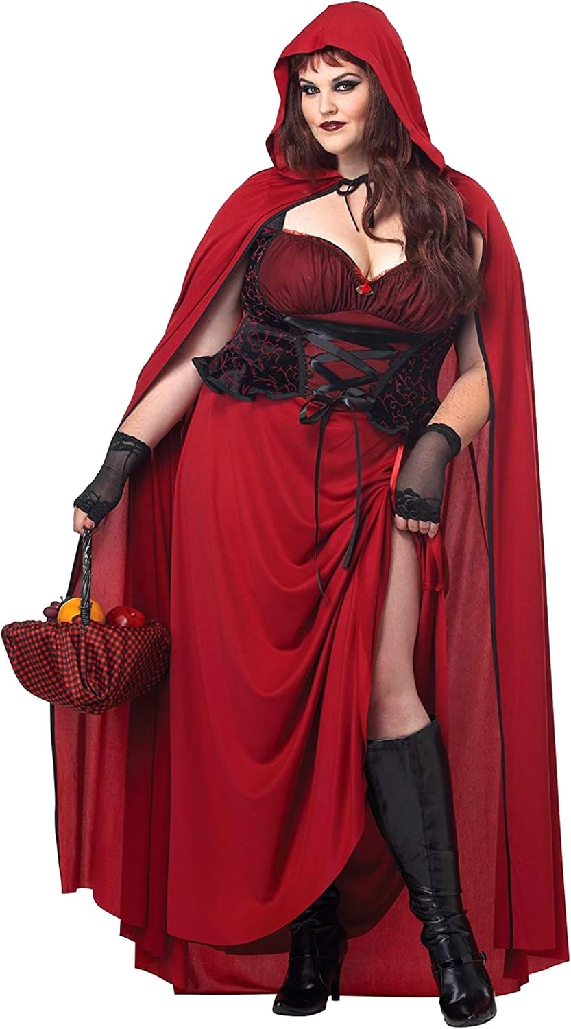 California Costumes Women's Plus-Size Dark Red Riding Hood Plus