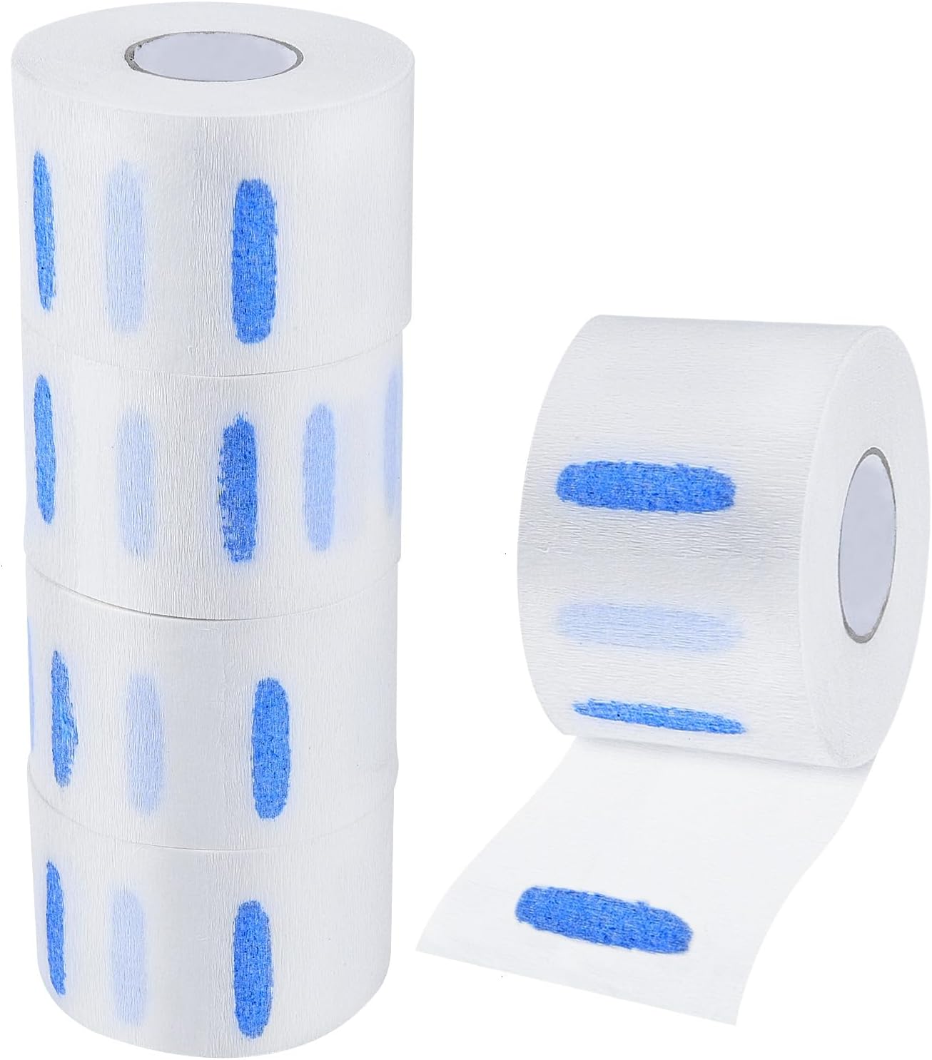 SenseYo 5 Rolls Barber Neck Paper Strips Band Disposable Haircutting Stretchy Barber Neck Tissue Wrap for Salon Haircut Spa Massage