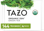 TAZO Organic Zen Green Tea, Green Tea Zen for Health and Wellness, 144 Total Tea Bags (36ct - Pack of 4)