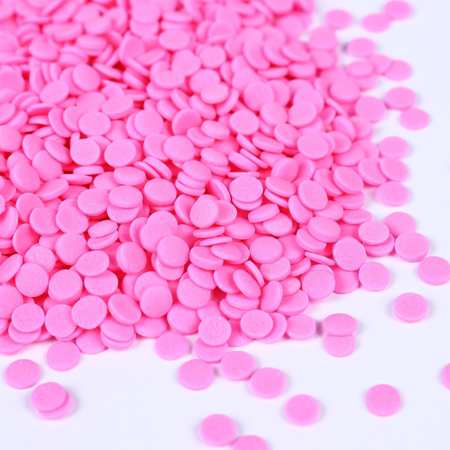 Edible Pink Confetti Sprinkles, Pink Sprinkles for Cake Decorating, Round Sprinkles for Cupcakes, Cakes, Cookies, Cake Toppers, Ice Cream(120g/4.23oz)