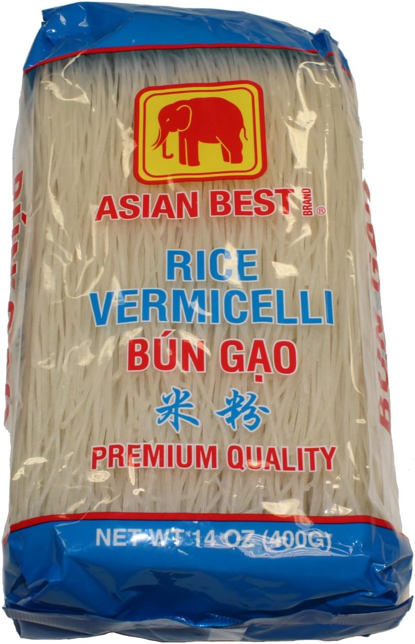 Asian Best Rice Vermicelli Bun Gao, 14 oz (3 Packs) | 140z, 3 Packs