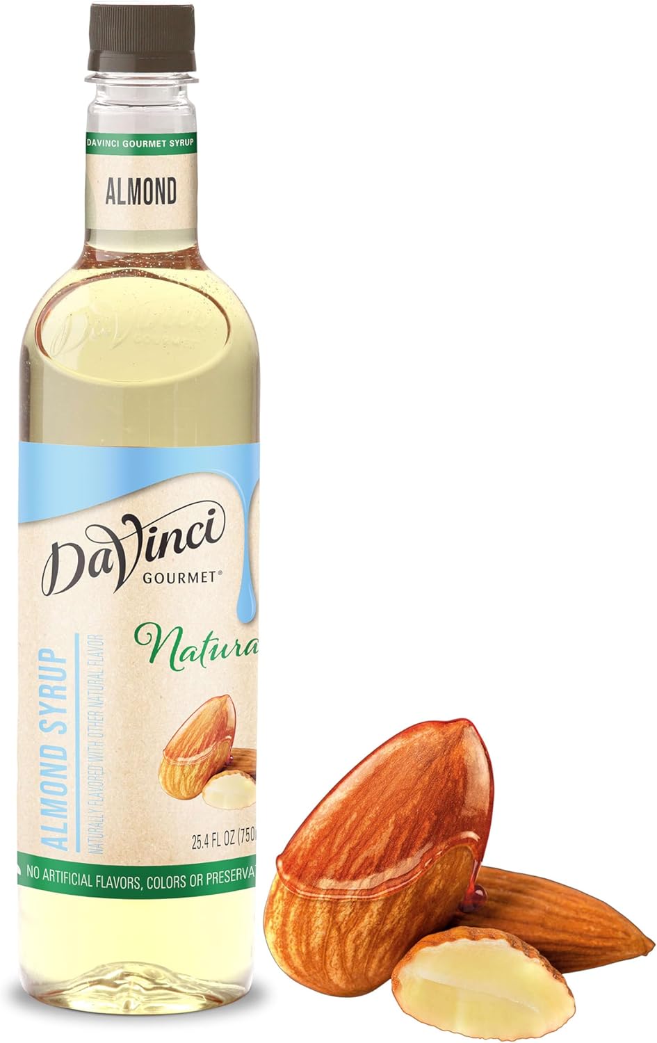 DaVinci Gourmet Naturals Almond Syrup, 25.4 Fluid Ounces (Pack of 1)
