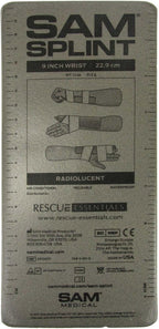 SAM Medical SAM Splint Small Flat Fold 9" x 4.25" - Moldable Aluminum Foam Splint for Fractures, Sprains & Strains, Charcoal Gray - 1 Count