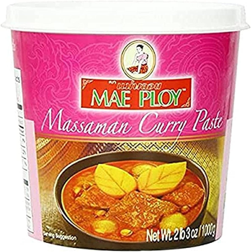 Mae Ploy Massaman Curry Paste, Authentic Thai Masaman Curry Paste For Thai Curries And Other Dishes, Aromatic Blend Of Herbs, Spices And Shrimp Paste (35 oz Tub)