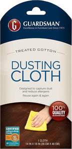 Guardsman Wood Furniture Dusting Cloths - 1 Pre-Treated Cloth - Captures 2x The Dust of a Regular Cloth, Specially Treated, No Sprays or Odors - 462100