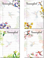 4 Pads Hummingbird Sticky Notes 4" x 6" Funny Animal Sticky to Do Notepad Hummingbird Lover Gifts for Cute Animal Office School Decor, 200 Sheets