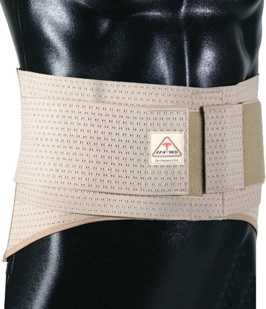 ITA-MED Elastic Duo- Adjustable Back Support (Medium Support), Small, Beige