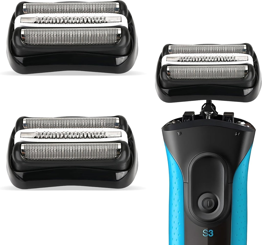 Series 3 32B Replacement Head, Series 3 Electric Shaver Replacement Head for Braun S3 Foil & Cutter Razor Heads, Applicable for Braun S3 3040s 3010s 310s 3000s 3050cc 3080s 390cc etc, 2pack