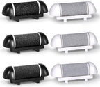 6 Pack Replacement Roller Refill Heads for Electric Foot Callus Remover, Electric Pedicure Tools Refill Heads with Extra, Regular, Fine Coarse 2 Each, Foot File Refill Roller