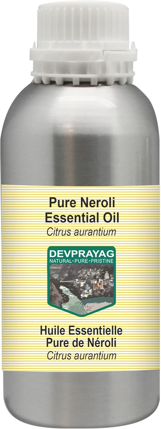 Pure Neroli Essential Oil (Citrus aurantium) Steam Distilled 300ml (10 oz)