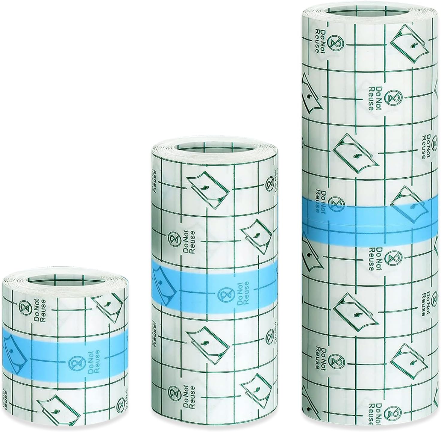 3 Rolls Tattoo Aftercare Bandage - Jconly Waterproof Tattoo Film Second Skin Tattoo Cover Up Patch Tape Healing Wrap Tattoo Supplies for Swimming, Shower, Wound Initial Healing(2 Inch, 4 Inch, 6 Inch)