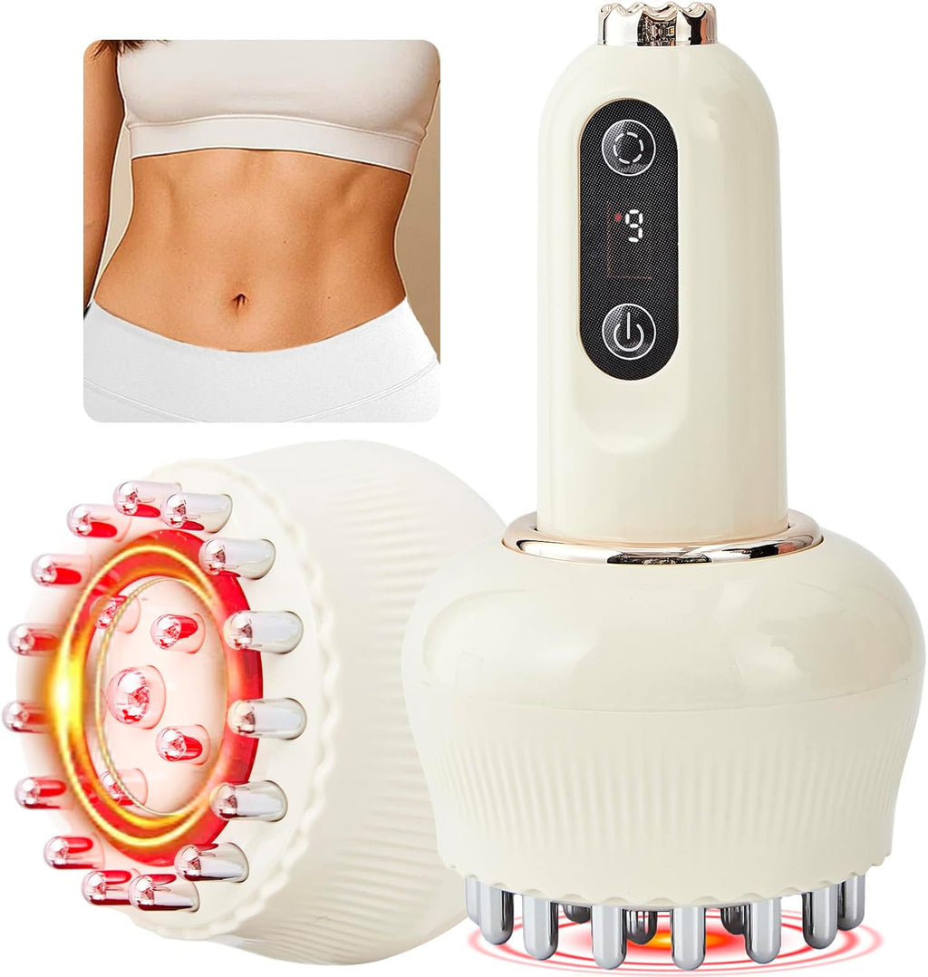 Yuonry Lymphatic Drainage Massager & Anti Cellulite Massage Tool, Helps Reduce Stretch Marks & Cellulite, for Legs, Arms & Belly, Body Sculpting Machine with Microcurrent, Light, Heat & Vibration