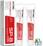 SP-8 Probiotic Ultra Whitening Toothpaste Upgraded, SP-8 New Version Fluoride-Free & Probiotic-Infused Formula for Oral Health, Teeth Whitening & Gum Care & Fresh Breath Probiotic Toothpaste for Adult