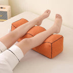 Ergonomic Leg Pillow with Wave Design – Adjustable Lumbar & Foot Support Cushion for Pregnancy, Back Pain Relief, and Sofa/Bed Use – Removable Cover, Breathable Bamboo Linen Fabric