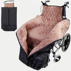 Winter Thicken Wheelchair Warm Blanket, Waterproof Windproof Fleece Lined Cozy Leg Cover with Zipper for Leg Lower Body Warm for Elderly Patients and Disabled